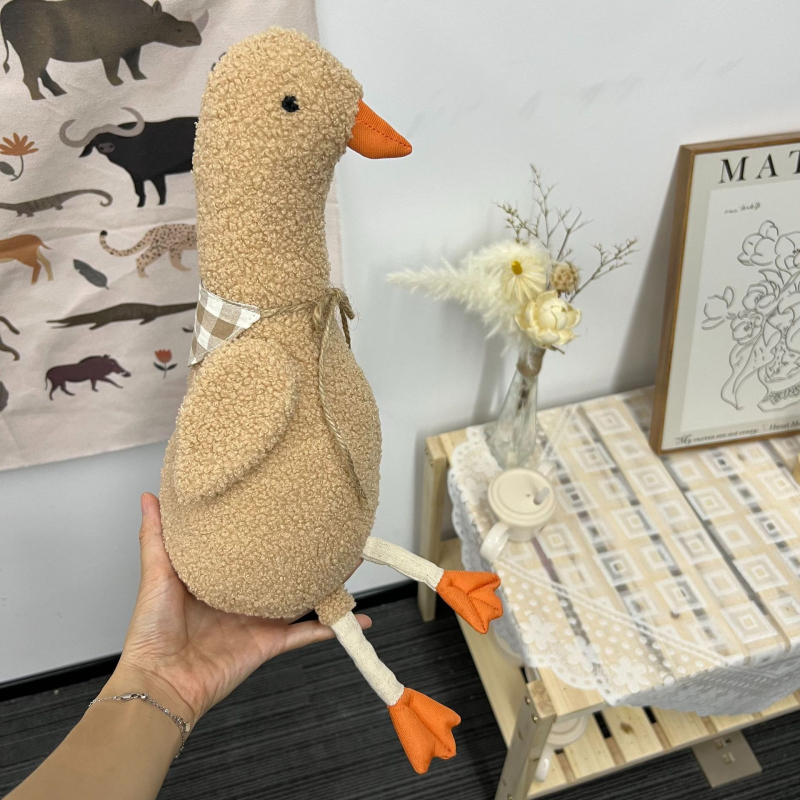 Dāņu auduma dzīvnieku lelle radošai mazuļa miega lellei, bērnu rotaļu rotaļlieta dzimšanas dienas dāvanai