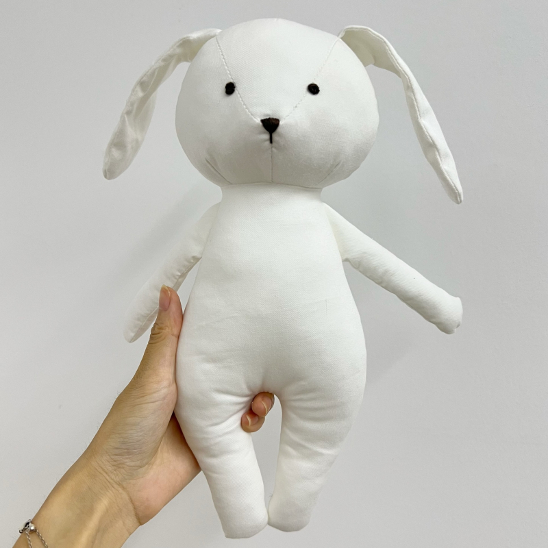 Dāņu auduma dzīvnieku lelle radošai mazuļa miega lellei, bērnu rotaļu rotaļlieta dzimšanas dienas dāvanai