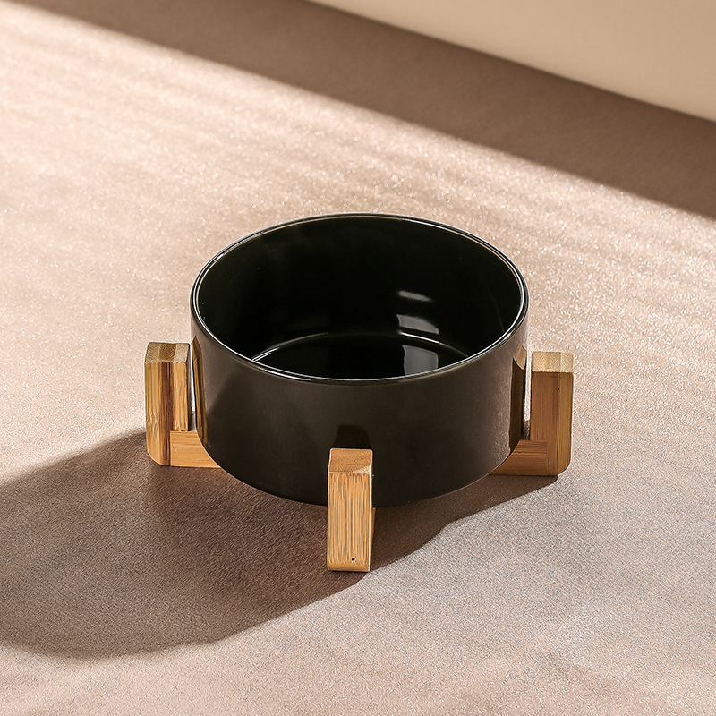 Macskatál, fekete kerámia kutyatál, fekete tál, macskaeledel-tál, kutyaital, macskaeledel-tál, kisállat-itató, kopogásgátló