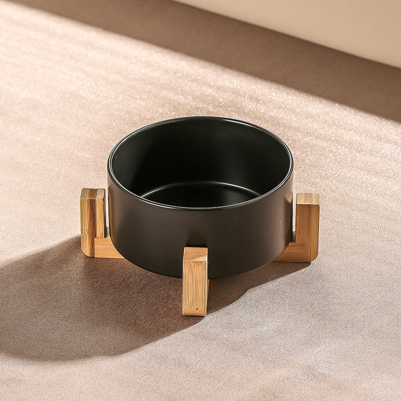 Macskatál, fekete kerámia kutyatál, fekete tál, macskaeledel-tál, kutyaital, macskaeledel-tál, kisállat-itató, kopogásgátló