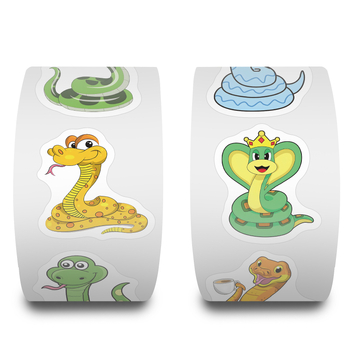 500 kleebist/rull, mitu koomiksiloomaga rullikleebist, armsad loomad, laste isetegemise rula-pagasi käsikleebised