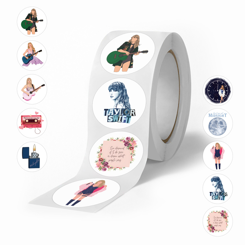 500 kleebist/rull, mitu koomiksiloomaga rullikleebist, armsad loomad, laste isetegemise rula-pagasi käsikleebised