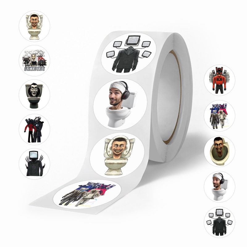 500 kleebist/rull, mitu koomiksiloomaga rullikleebist, armsad loomad, laste isetegemise rula-pagasi käsikleebised