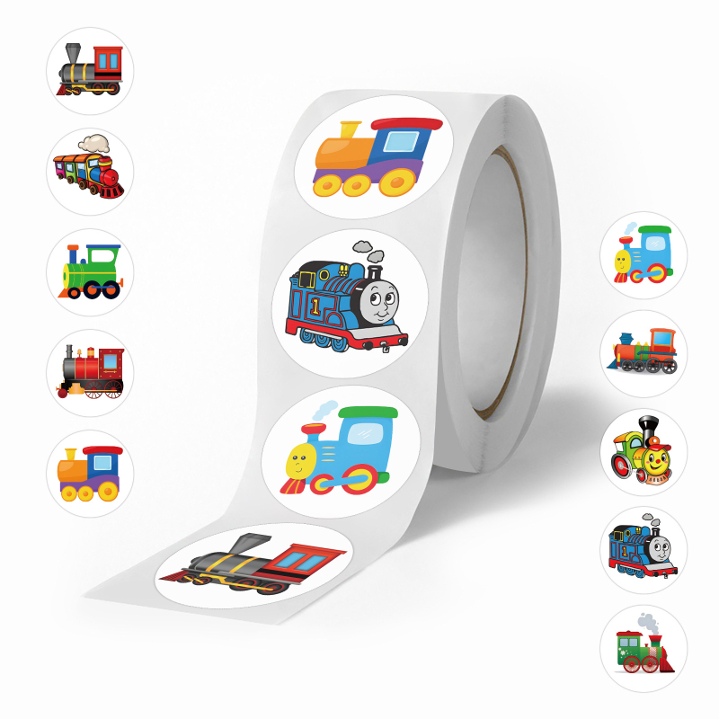 500 kleebist/rull, mitu koomiksiloomaga rullikleebist, armsad loomad, laste isetegemise rula-pagasi käsikleebised