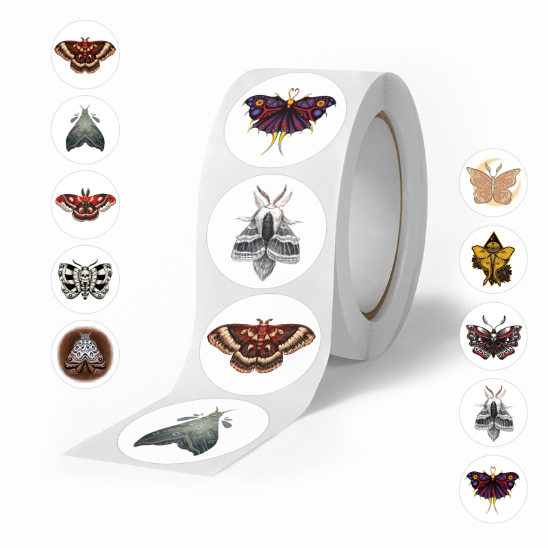 500 kleebist/rull, mitu koomiksiloomaga rullikleebist, armsad loomad, laste isetegemise rula-pagasi käsikleebised