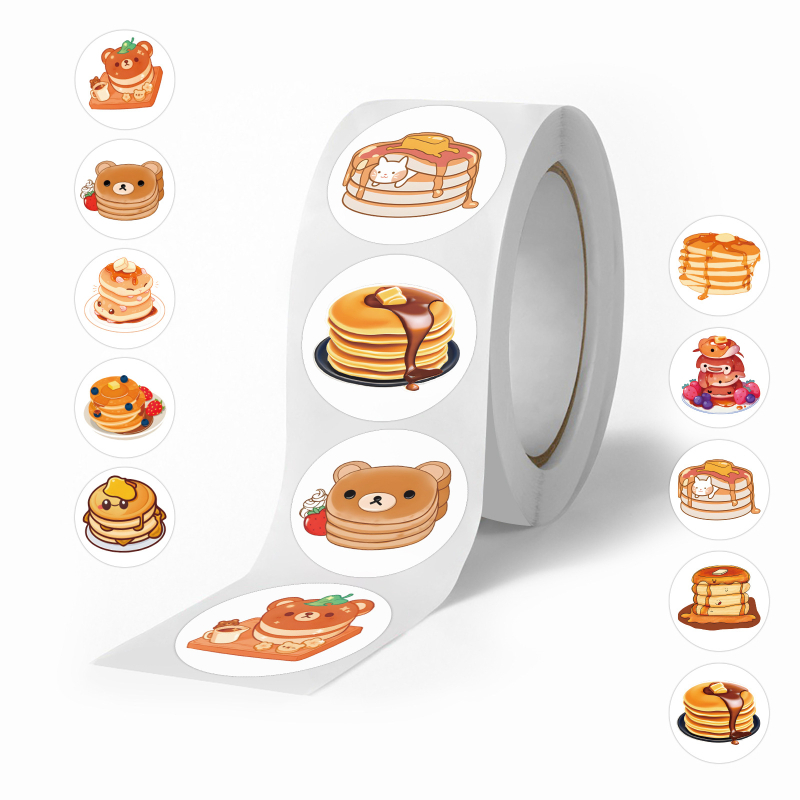 500 kleebist/rull, mitu koomiksiloomaga rullikleebist, armsad loomad, laste isetegemise rula-pagasi käsikleebised