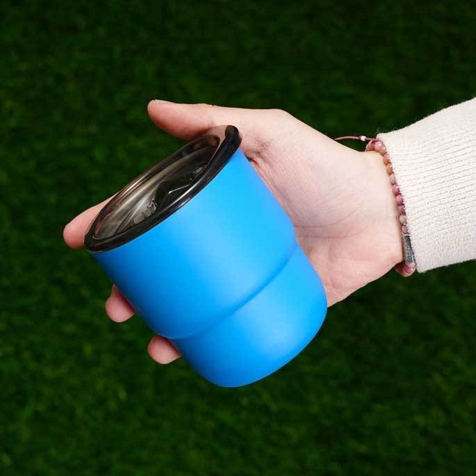 Užsienio prekybos tiekimas 304 nerūdijančio plieno laiptelių puodelis spalvotas sulčių kavos puodelis lauko dvigubai izoliuotas burnos puodelis