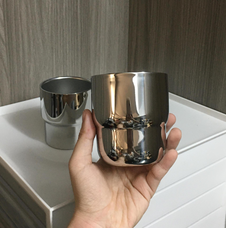 Užsienio prekybos tiekimas 304 nerūdijančio plieno laiptelių puodelis spalvotas sulčių kavos puodelis lauko dvigubai izoliuotas burnos puodelis