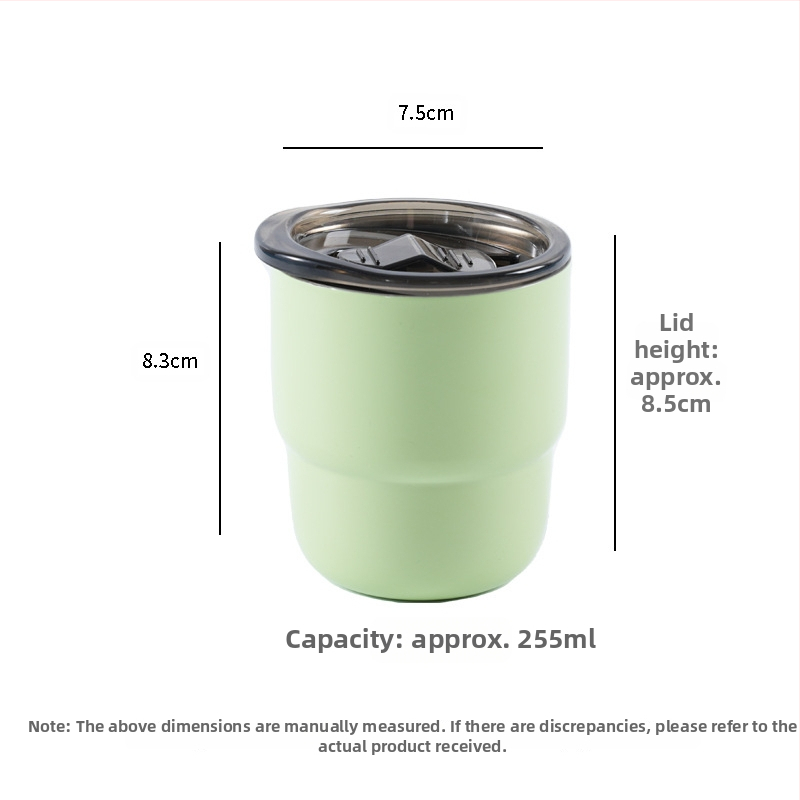 Užsienio prekybos tiekimas 304 nerūdijančio plieno laiptelių puodelis spalvotas sulčių kavos puodelis lauko dvigubai izoliuotas burnos puodelis