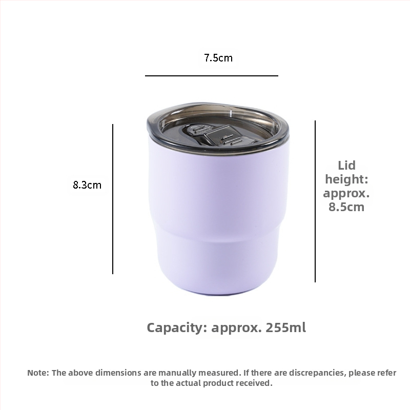 Užsienio prekybos tiekimas 304 nerūdijančio plieno laiptelių puodelis spalvotas sulčių kavos puodelis lauko dvigubai izoliuotas burnos puodelis