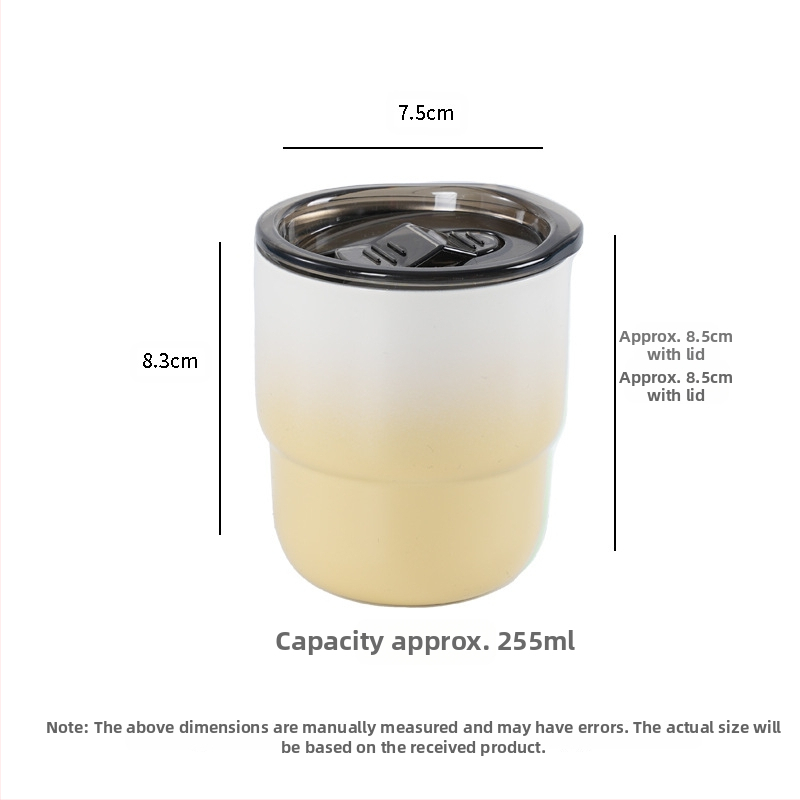 Užsienio prekybos tiekimas 304 nerūdijančio plieno laiptelių puodelis spalvotas sulčių kavos puodelis lauko dvigubai izoliuotas burnos puodelis