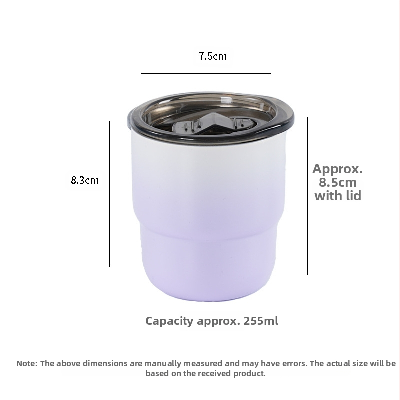 Užsienio prekybos tiekimas 304 nerūdijančio plieno laiptelių puodelis spalvotas sulčių kavos puodelis lauko dvigubai izoliuotas burnos puodelis