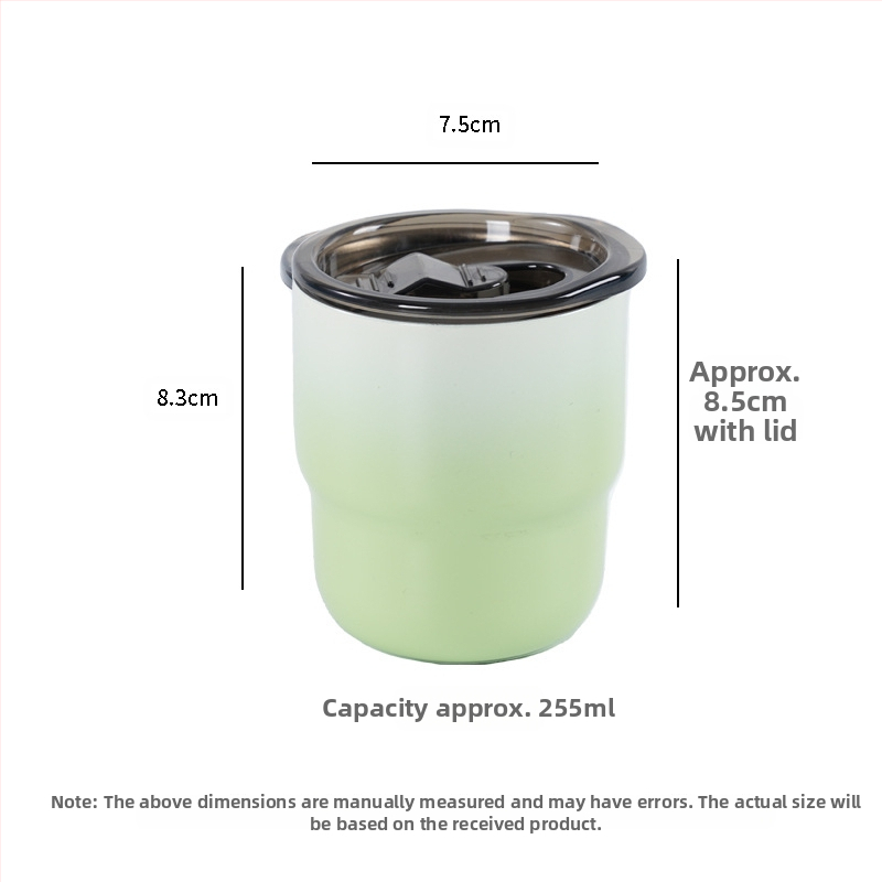 Užsienio prekybos tiekimas 304 nerūdijančio plieno laiptelių puodelis spalvotas sulčių kavos puodelis lauko dvigubai izoliuotas burnos puodelis