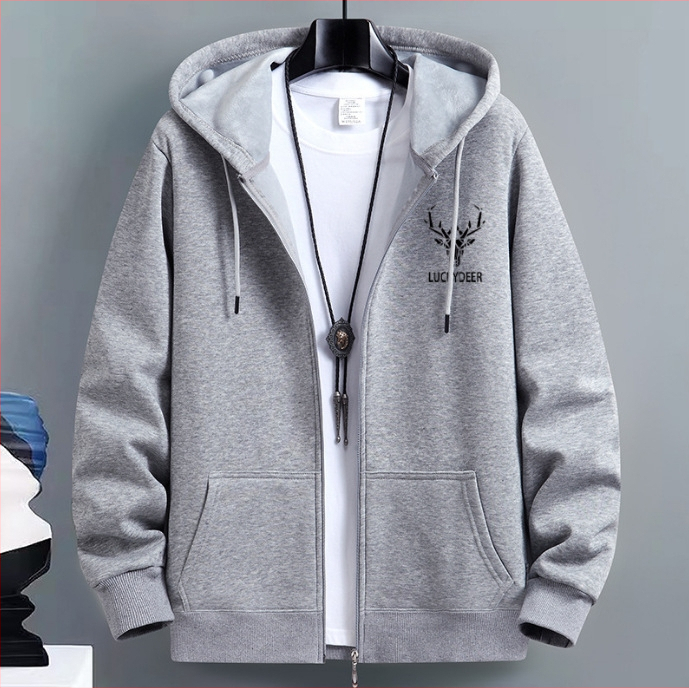 Meeste kardigan-kampsun, kevad- ja sügisene Ameerika moebränd, kapuutsiga paaride top, lahtised spordilukuga jakid, piiriülene pluss-suuruses