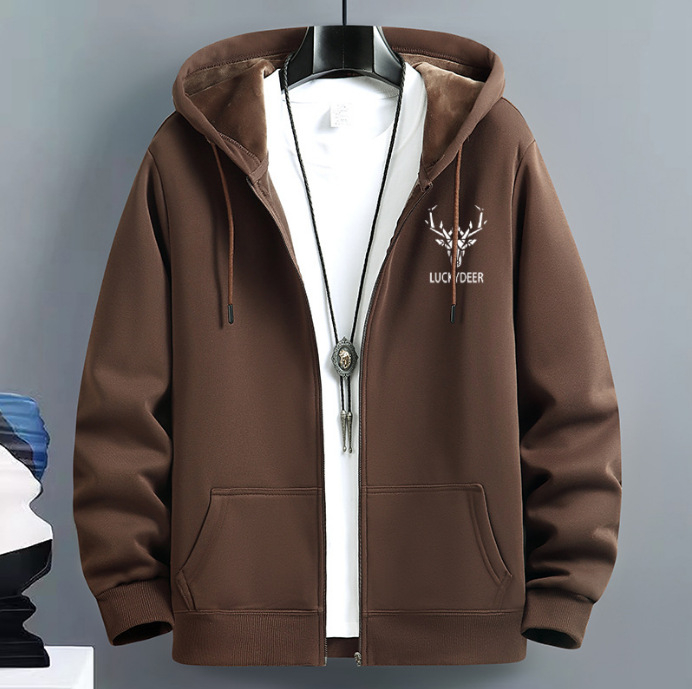 Meeste kardigan-kampsun, kevad- ja sügisene Ameerika moebränd, kapuutsiga paaride top, lahtised spordilukuga jakid, piiriülene pluss-suuruses