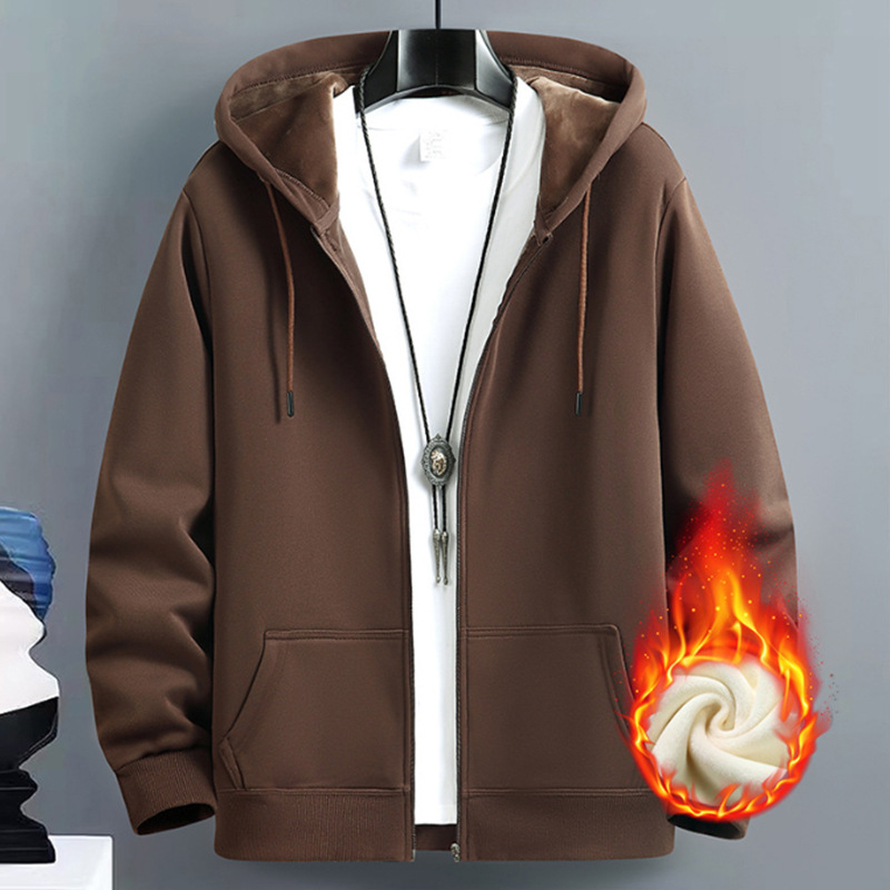 Meeste kardigan-kampsun, kevad- ja sügisene Ameerika moebränd, kapuutsiga paaride top, lahtised spordilukuga jakid, piiriülene pluss-suuruses