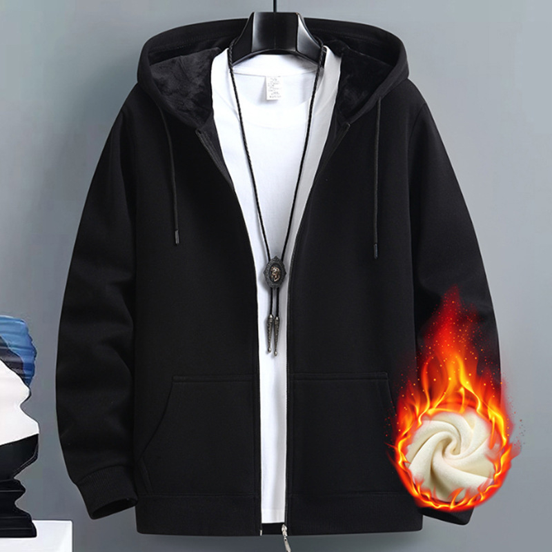 Meeste kardigan-kampsun, kevad- ja sügisene Ameerika moebränd, kapuutsiga paaride top, lahtised spordilukuga jakid, piiriülene pluss-suuruses