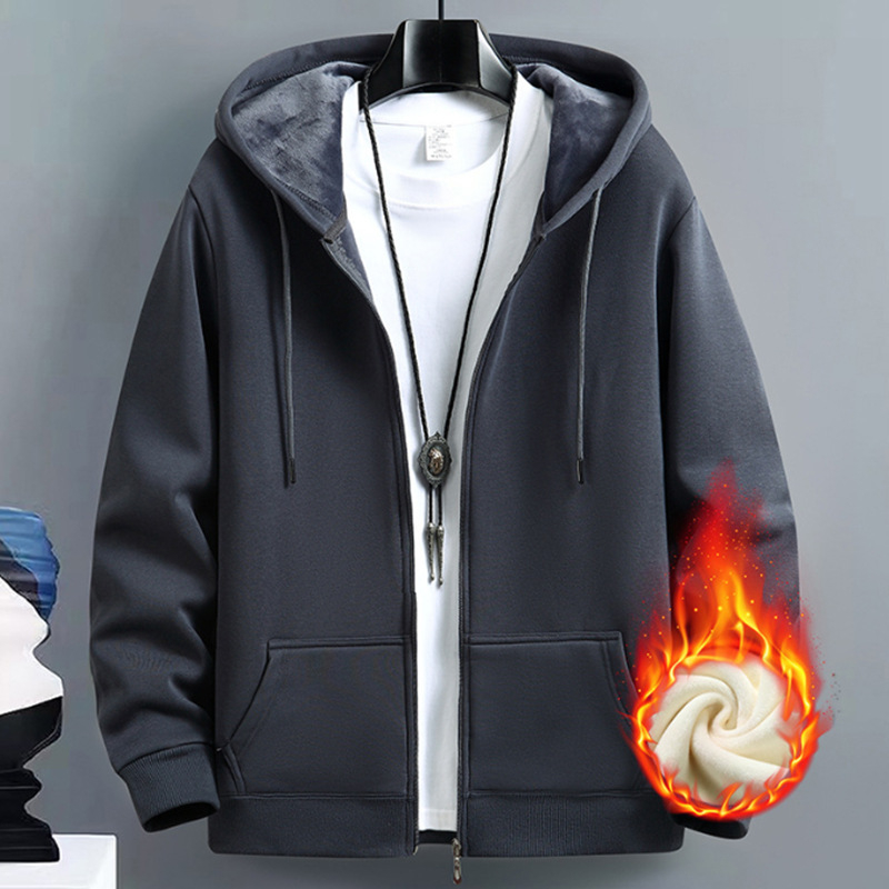 Meeste kardigan-kampsun, kevad- ja sügisene Ameerika moebränd, kapuutsiga paaride top, lahtised spordilukuga jakid, piiriülene pluss-suuruses