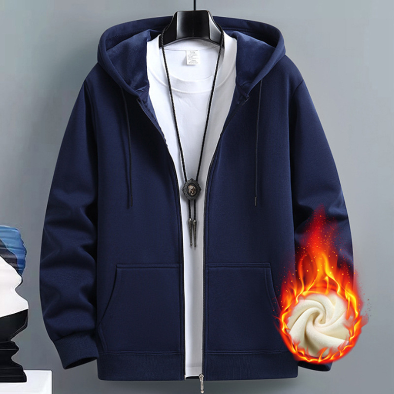 Meeste kardigan-kampsun, kevad- ja sügisene Ameerika moebränd, kapuutsiga paaride top, lahtised spordilukuga jakid, piiriülene pluss-suuruses