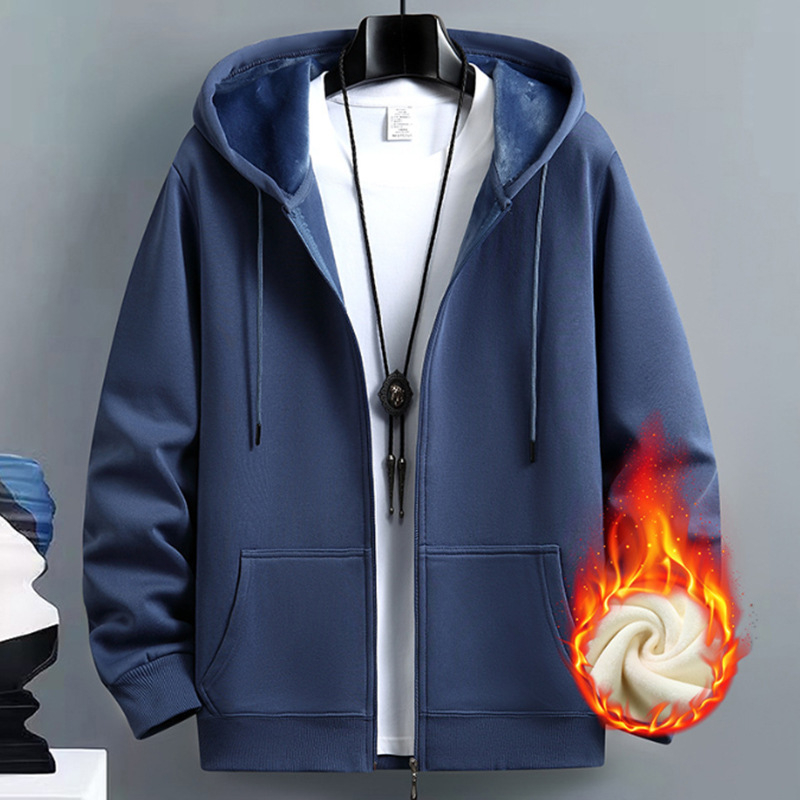 Meeste kardigan-kampsun, kevad- ja sügisene Ameerika moebränd, kapuutsiga paaride top, lahtised spordilukuga jakid, piiriülene pluss-suuruses