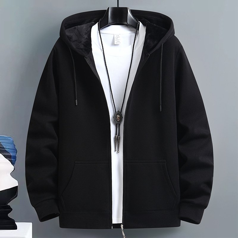 Meeste kardigan-kampsun, kevad- ja sügisene Ameerika moebränd, kapuutsiga paaride top, lahtised spordilukuga jakid, piiriülene pluss-suuruses