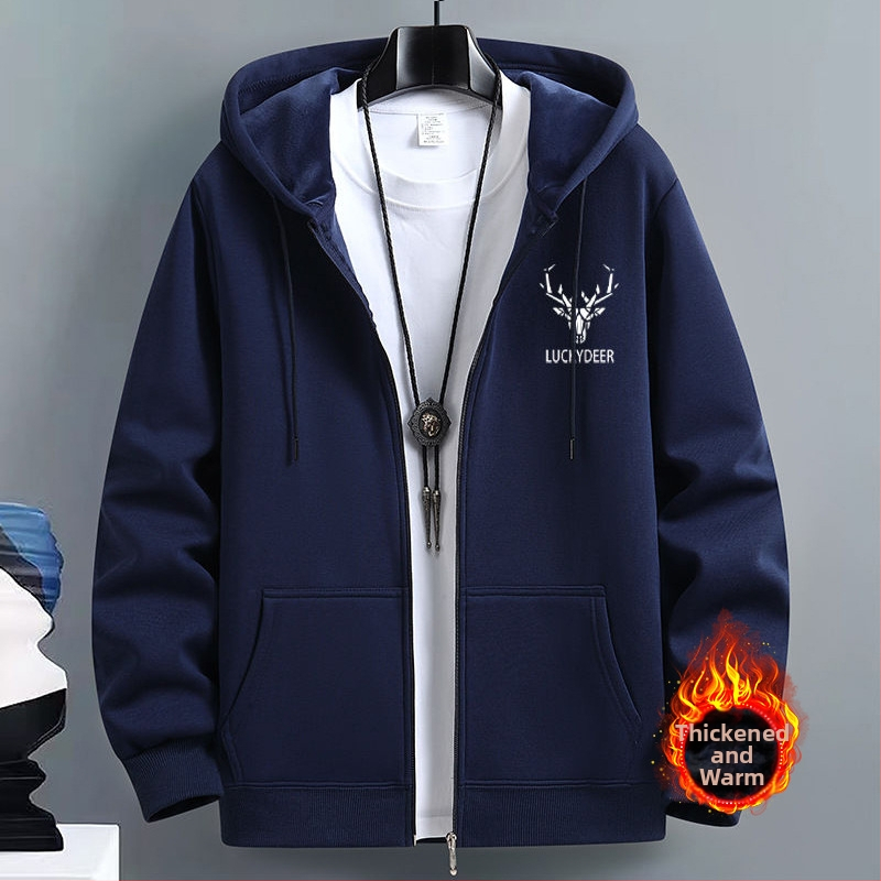 Meeste kardigan-kampsun, kevad- ja sügisene Ameerika moebränd, kapuutsiga paaride top, lahtised spordilukuga jakid, piiriülene pluss-suuruses