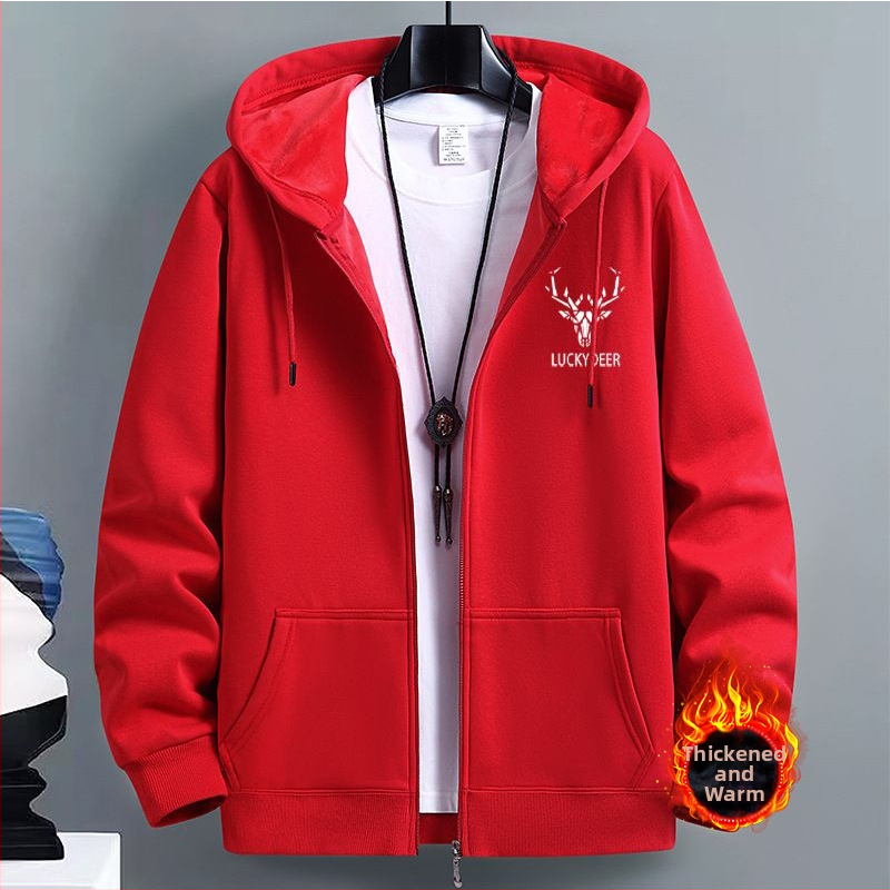 Meeste kardigan-kampsun, kevad- ja sügisene Ameerika moebränd, kapuutsiga paaride top, lahtised spordilukuga jakid, piiriülene pluss-suuruses