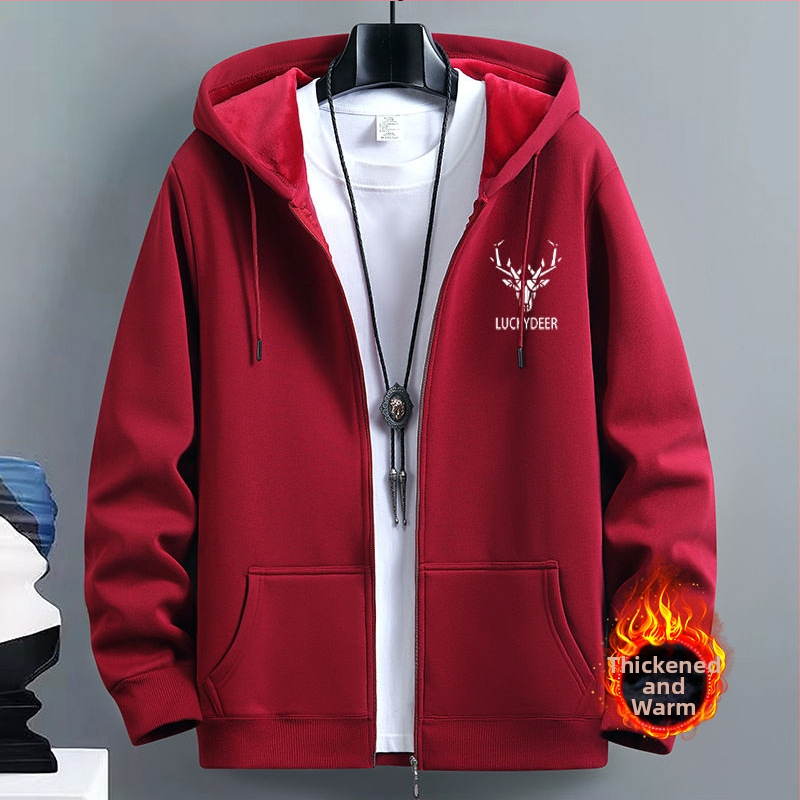 Meeste kardigan-kampsun, kevad- ja sügisene Ameerika moebränd, kapuutsiga paaride top, lahtised spordilukuga jakid, piiriülene pluss-suuruses