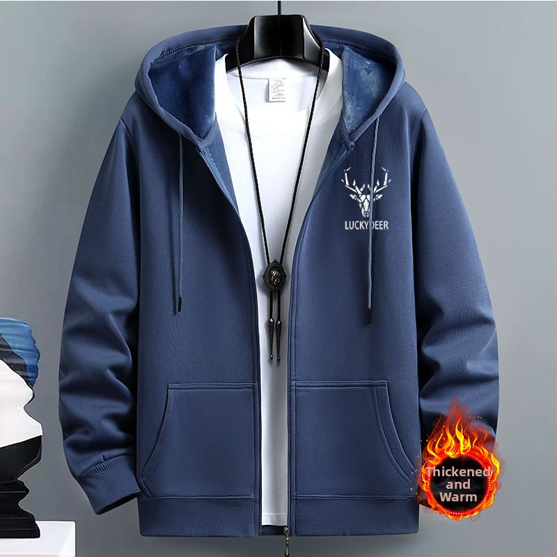 Meeste kardigan-kampsun, kevad- ja sügisene Ameerika moebränd, kapuutsiga paaride top, lahtised spordilukuga jakid, piiriülene pluss-suuruses