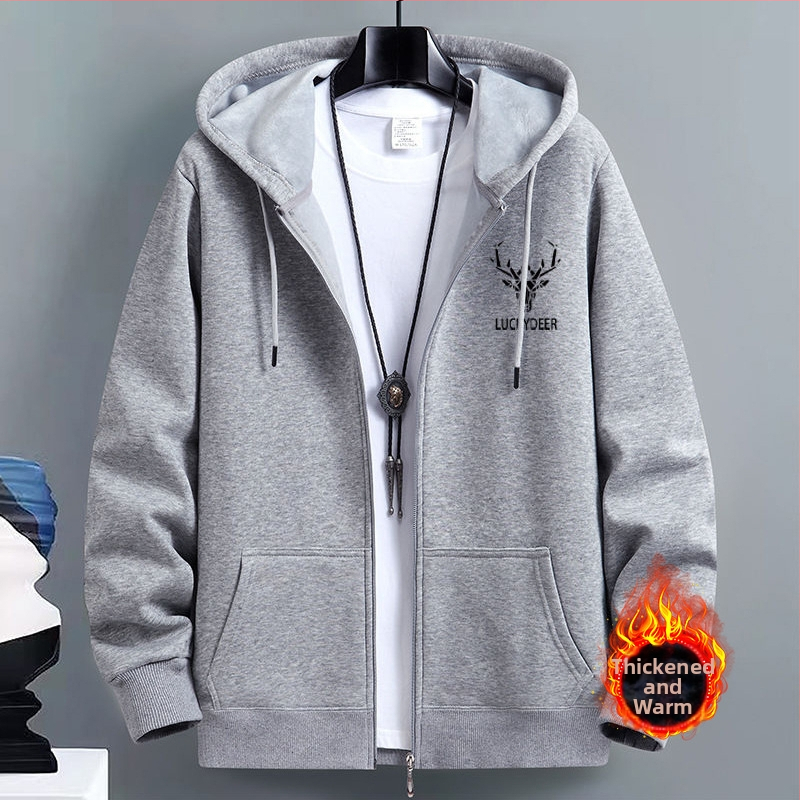 Meeste kardigan-kampsun, kevad- ja sügisene Ameerika moebränd, kapuutsiga paaride top, lahtised spordilukuga jakid, piiriülene pluss-suuruses