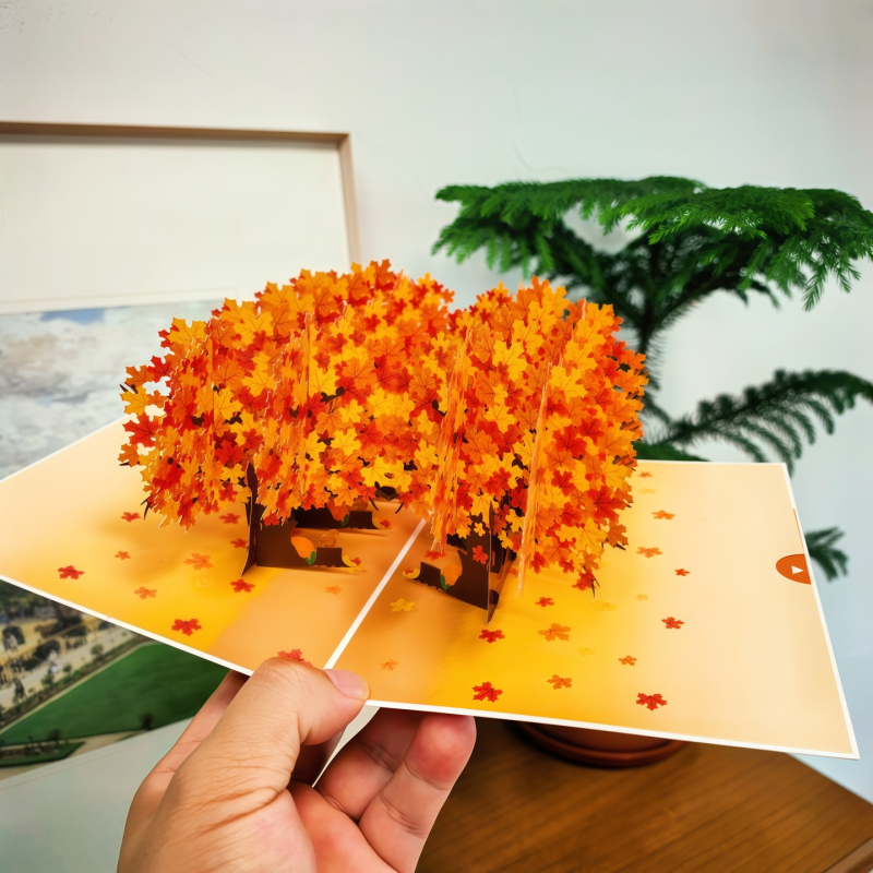 Sünnipäeva õnnitluskaart tuule, liblikate tantsu, päevalille, kõrge sensatsiooniga 3D uus valentinipäeva kolmemõõtmeline kaart loominguline käsitöö isetegemine