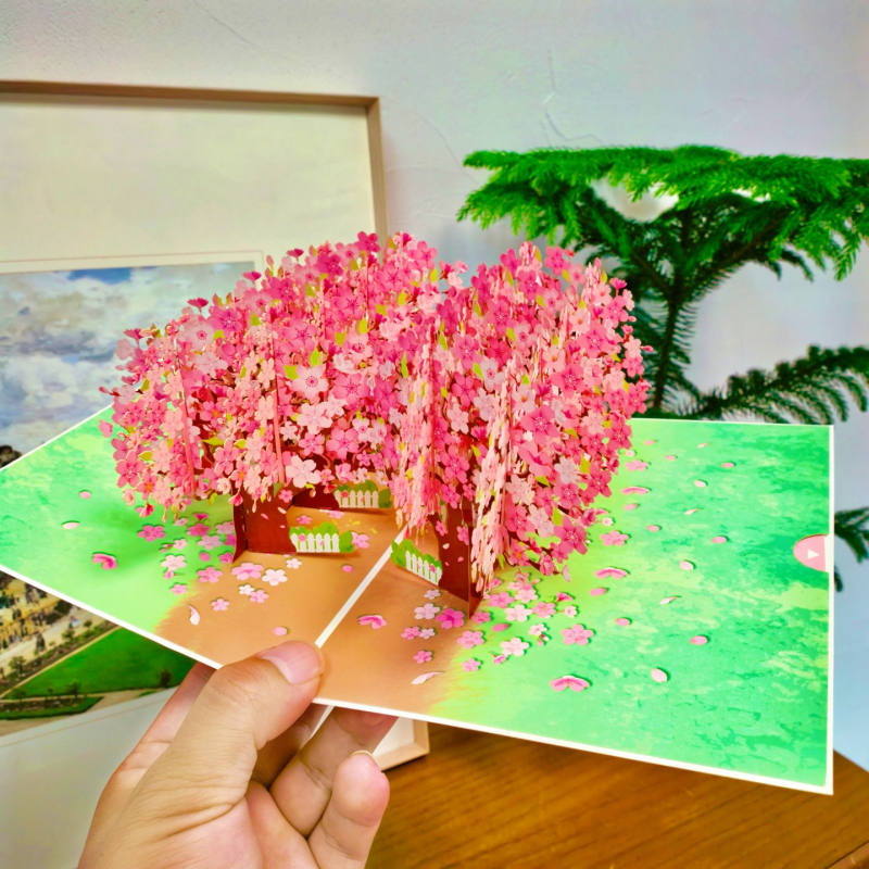 Sünnipäeva õnnitluskaart tuule, liblikate tantsu, päevalille, kõrge sensatsiooniga 3D uus valentinipäeva kolmemõõtmeline kaart loominguline käsitöö isetegemine