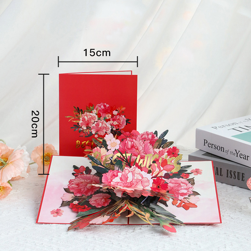 Sünnipäeva õnnitluskaart tuule, liblikate tantsu, päevalille, kõrge sensatsiooniga 3D uus valentinipäeva kolmemõõtmeline kaart loominguline käsitöö isetegemine