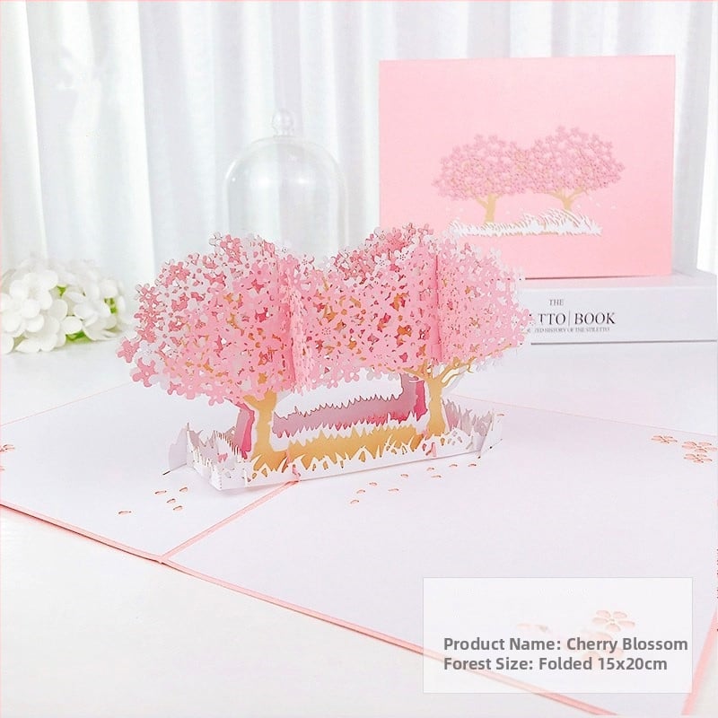 Sünnipäeva õnnitluskaart tuule, liblikate tantsu, päevalille, kõrge sensatsiooniga 3D uus valentinipäeva kolmemõõtmeline kaart loominguline käsitöö isetegemine