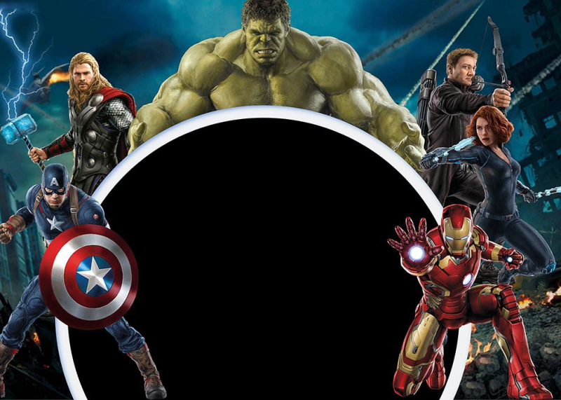 Tarpvalstybinis animacinis filmas „Žmogus-voras“ ir magiški herojai fone, audinio fotografija, vaikų gimtadienio šventės dekoravimo reklaminė juosta