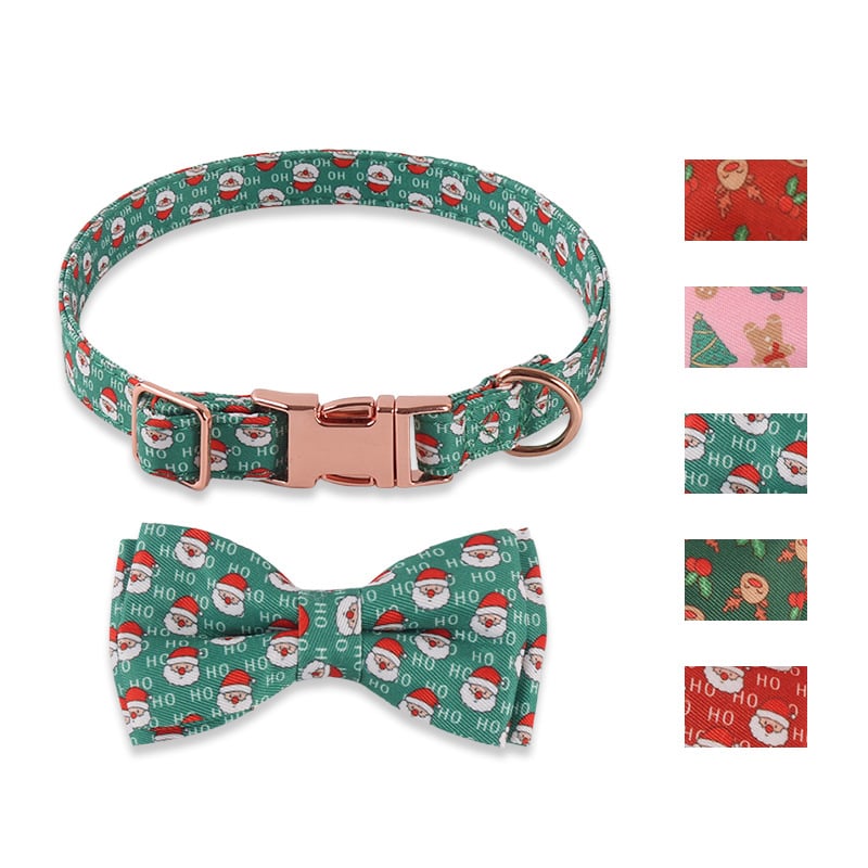Zgardă pentru câini Aminger New Pet Products Design, seria de Crăciun, cu fundă de floarea soarelui, pentru sărbători