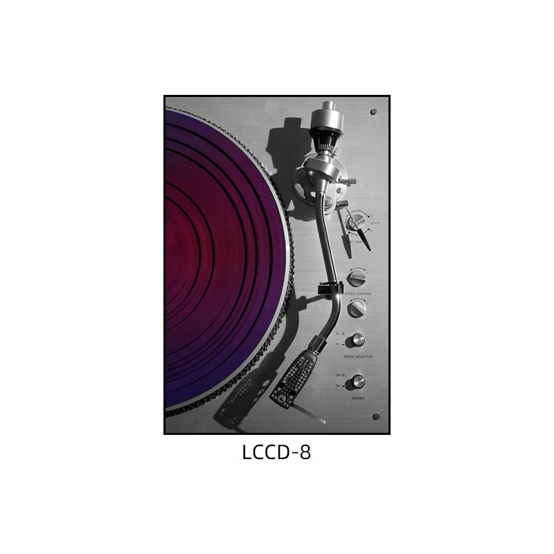 Декоративна картина с винилова плоча, индустриален стил, бар, музика, ресторант, висяща картина, прозрачен бар, кафене, нощен клуб, пеещ диск, стенопис