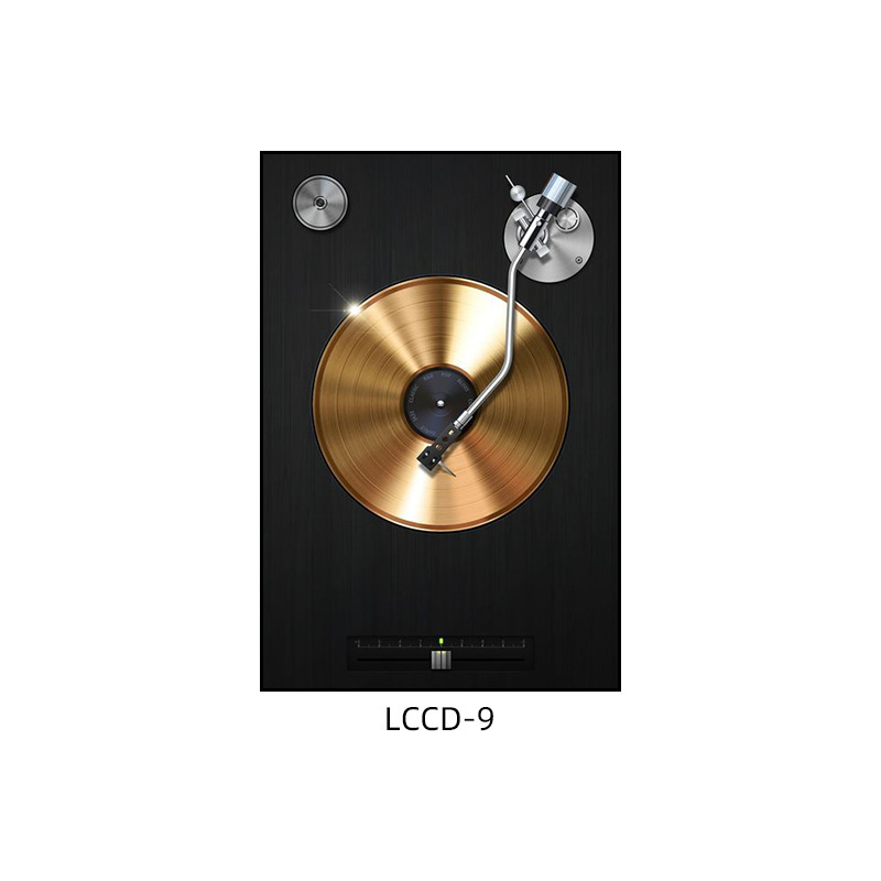 Декоративна картина с винилова плоча, индустриален стил, бар, музика, ресторант, висяща картина, прозрачен бар, кафене, нощен клуб, пеещ диск, стенопис