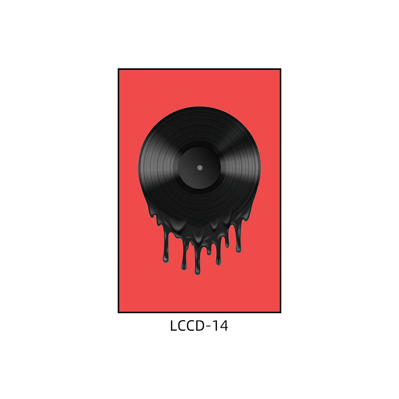 Декоративна картина с винилова плоча, индустриален стил, бар, музика, ресторант, висяща картина, прозрачен бар, кафене, нощен клуб, пеещ диск, стенопис