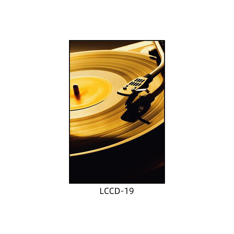 Декоративна картина с винилова плоча, индустриален стил, бар, музика, ресторант, висяща картина, прозрачен бар, кафене, нощен клуб, пеещ диск, стенопис