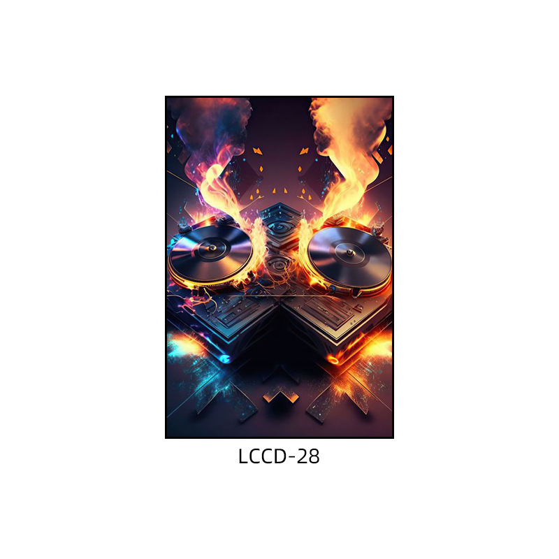 Декоративна картина с винилова плоча, индустриален стил, бар, музика, ресторант, висяща картина, прозрачен бар, кафене, нощен клуб, пеещ диск, стенопис