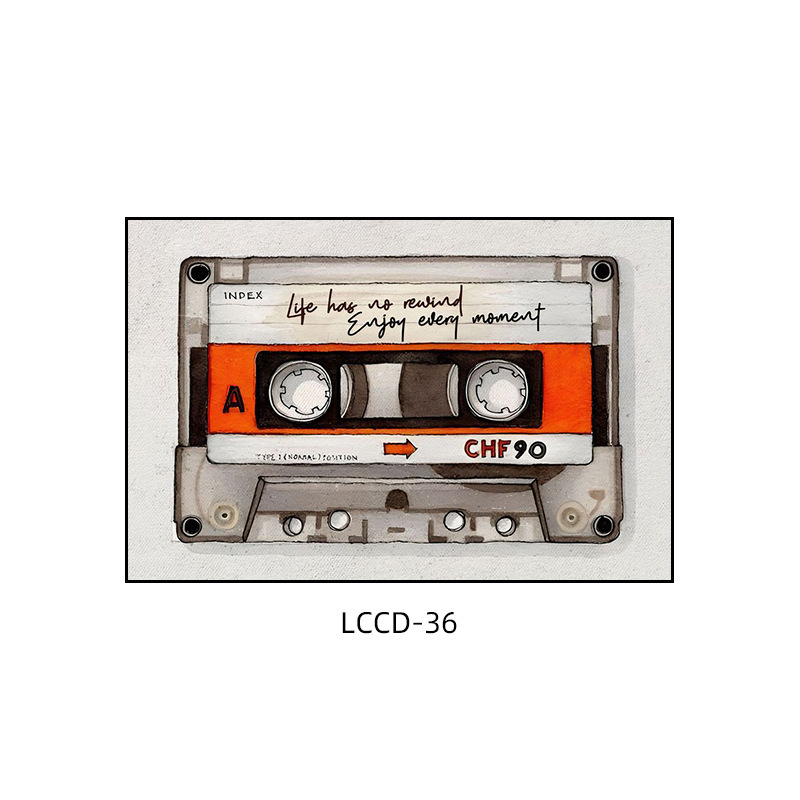 Декоративна картина с винилова плоча, индустриален стил, бар, музика, ресторант, висяща картина, прозрачен бар, кафене, нощен клуб, пеещ диск, стенопис