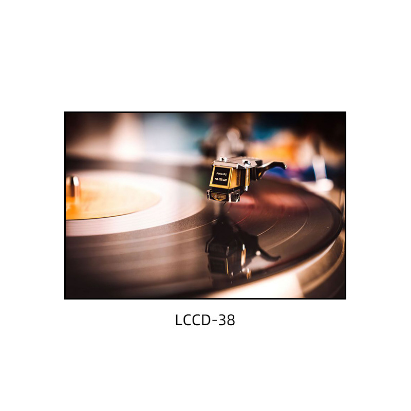 Декоративна картина с винилова плоча, индустриален стил, бар, музика, ресторант, висяща картина, прозрачен бар, кафене, нощен клуб, пеещ диск, стенопис