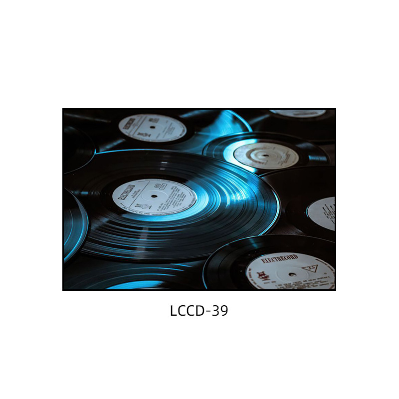 Декоративна картина с винилова плоча, индустриален стил, бар, музика, ресторант, висяща картина, прозрачен бар, кафене, нощен клуб, пеещ диск, стенопис