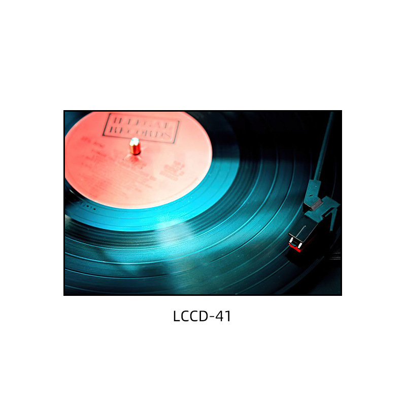 Декоративна картина с винилова плоча, индустриален стил, бар, музика, ресторант, висяща картина, прозрачен бар, кафене, нощен клуб, пеещ диск, стенопис