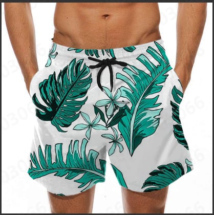 Ανδρικό παντελόνι θαλάσσης με διασκεδαστικό τρισδιάστατο σχέδιο μαγιό με σχέδιο μπανάνας και σχέδιο μπανάνας, ευρωπαϊκά και αμερικανικά σορτς