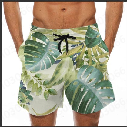 Ανδρικό παντελόνι θαλάσσης με διασκεδαστικό τρισδιάστατο σχέδιο μαγιό με σχέδιο μπανάνας και σχέδιο μπανάνας, ευρωπαϊκά και αμερικανικά σορτς