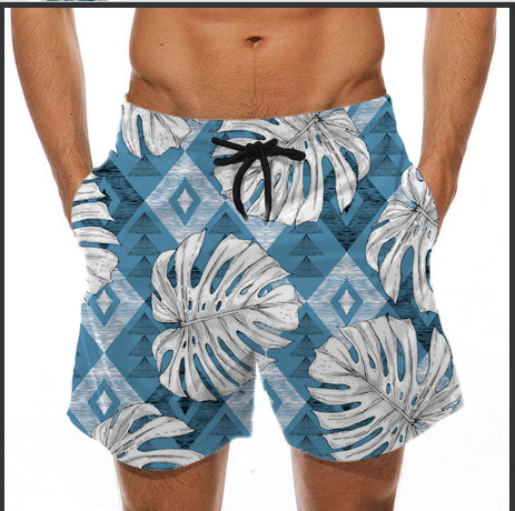 Ανδρικό παντελόνι θαλάσσης με διασκεδαστικό τρισδιάστατο σχέδιο μαγιό με σχέδιο μπανάνας και σχέδιο μπανάνας, ευρωπαϊκά και αμερικανικά σορτς