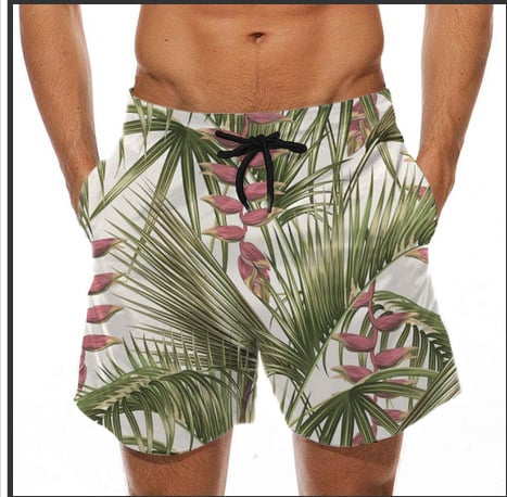 Ανδρικό παντελόνι θαλάσσης με διασκεδαστικό τρισδιάστατο σχέδιο μαγιό με σχέδιο μπανάνας και σχέδιο μπανάνας, ευρωπαϊκά και αμερικανικά σορτς