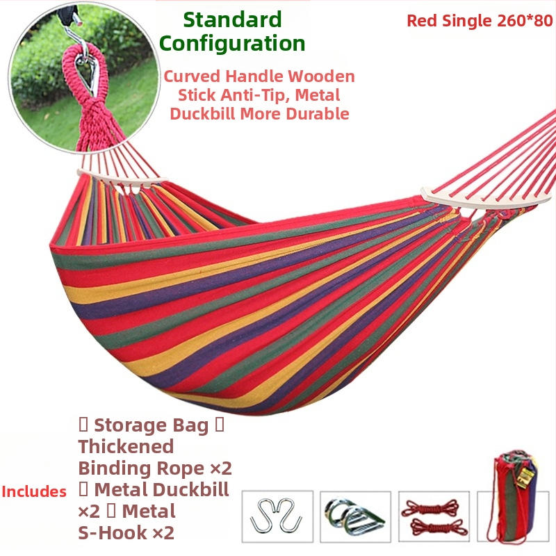 Hamac balansoar exterior, îngroșat, interior, single dublu, dormitor studențesc, dormitor pentru adulți, scaun suspendat din pânză anti-răsturnare